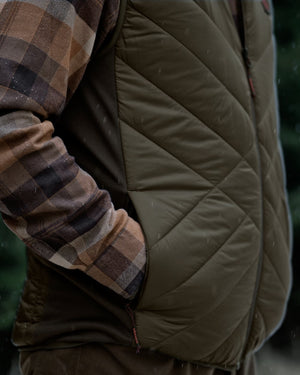 Heat Isolert Vest - Willow Green/Shadow Brown – Härkila
