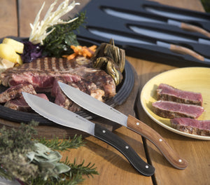 TOMAHAWK biffknivsett – 4 stk – lyst skaft – Legnoart