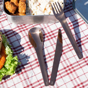 Bestikksett To-Go Rustfritt stål / Bronse med oppbevaringsboks – Lurch