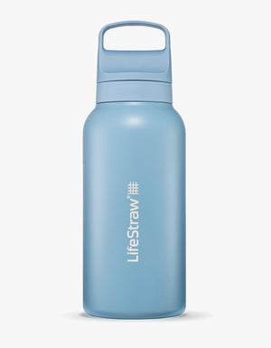 Go 2.0 Stainless Steel Water Filter Bottle Icelandic Blue / 1 L – LifeStraw