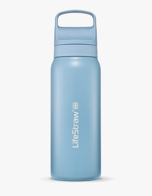 Go 2.0 vannfilterflaske i rustfritt stål Icelandic Blue / 700 ML – LifeStraw