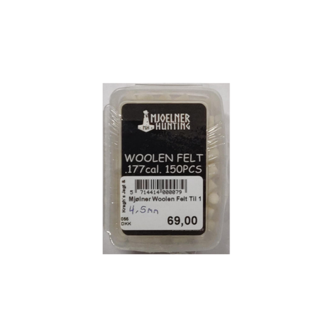 Woolen felt for .177cal.