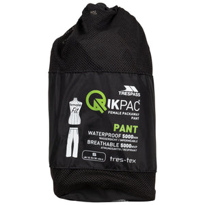 Qikpac Pant -female Packaway Trs - Black - Trespass