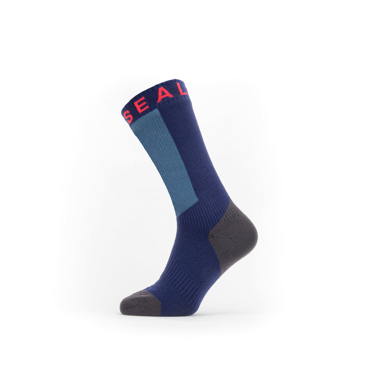 Scoulton WP Warm Wt. Mid Sokker med Hydrost – Sealskinz – Navy Blue/Grey/Red