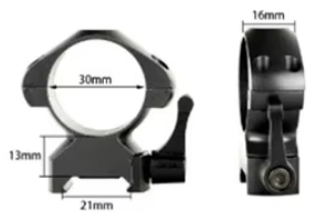 30mm Picatinny/Weaver-ringer Hurtigfeste – HuntElite