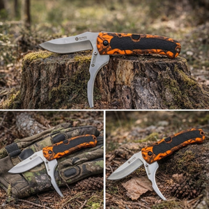Orange Camo kniv 2 Blad – HuntElite