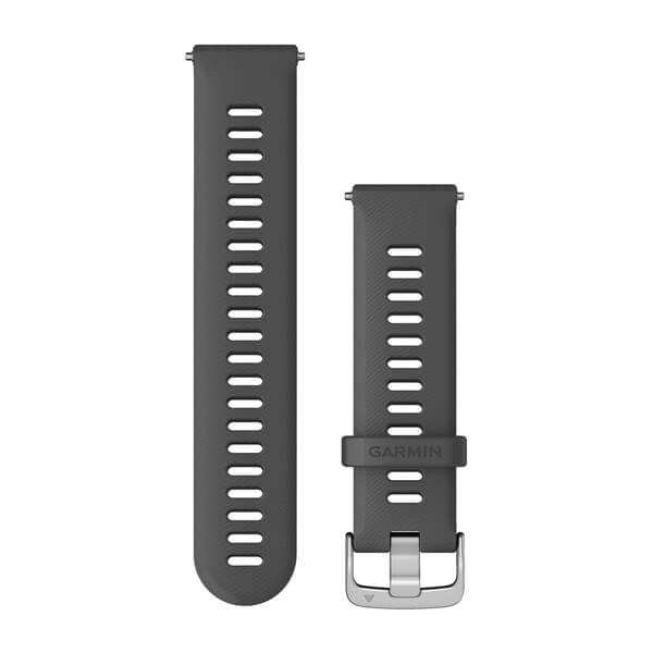 Quick Release remme (22 mm), Grå, sølv hardware