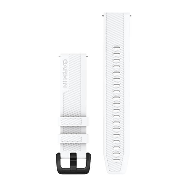 Quick Release remme (20 mm), Hvit, sort hardware