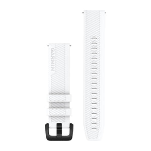 Quick Release remme (20 mm), Hvit, sort hardware