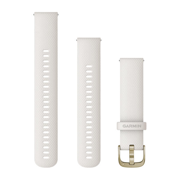 Quick Release remme (20 mm), Ivory, Cream Gold hardware