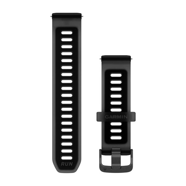 Quick Release remme (20 mm), Gennemskinnelig sort/sort med Slate hardware