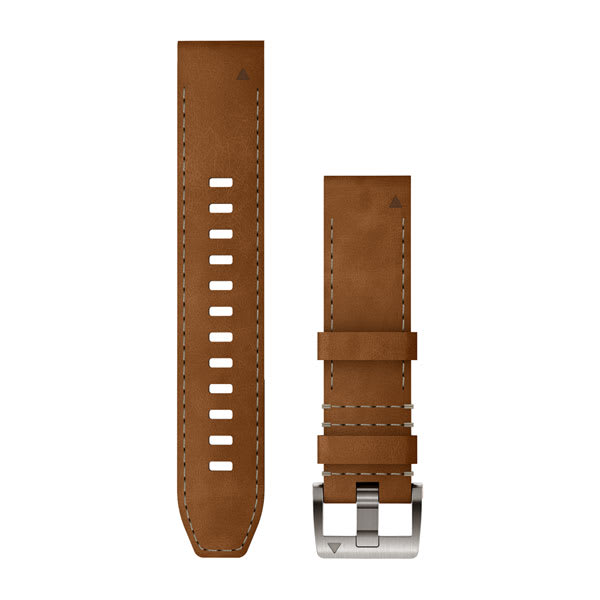 QuickFit® 22 urremme, Læder/FKM hybridrem, brun/sort