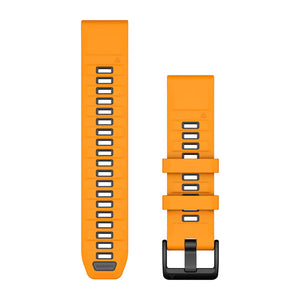 QuickFit® 22 Remmer, Spark Orange/Graphite Silikon – Garmin