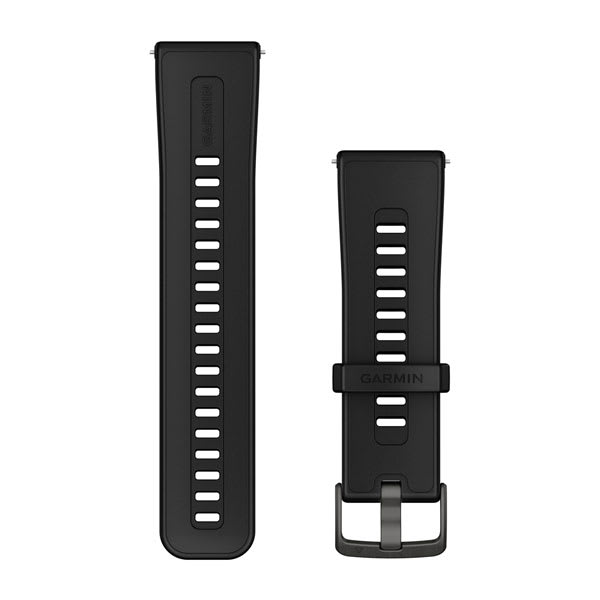 Quick release remme (24 mm), Sort silikone