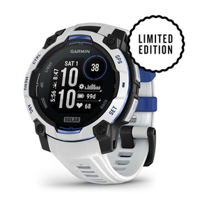 Instinct® 3 – 45 mm, Solar, Whitestone Med Whitestone/Bolt Blue Rem – Ombyttevare – Garmin