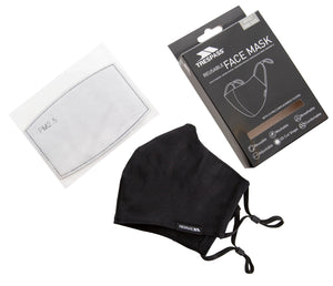 Cloth Face Mask + 3 Filters - Black - Trespass
