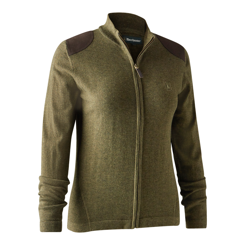 Str. 48 - Lady Darlington Strikcardigan - Cypress - Deerhunter - Ombytningsvare