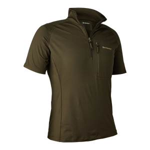 Str. Small - Excape Insulated T-shirt med lynlås i halsen - Green - Deerhunter - Ombytningsvare