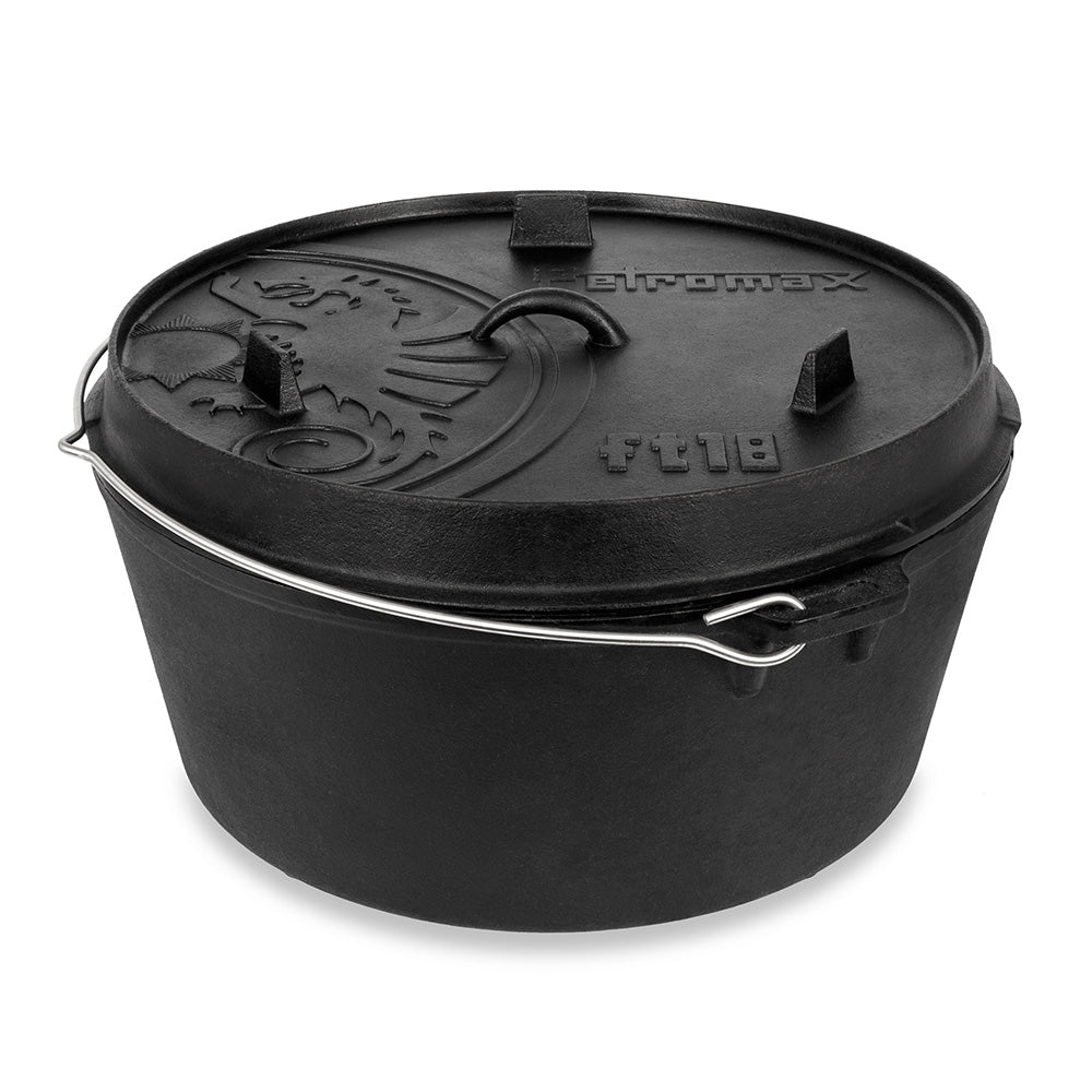 Petromax Dutch Oven ft18 med ben – 16,1 L støpejernsgryde