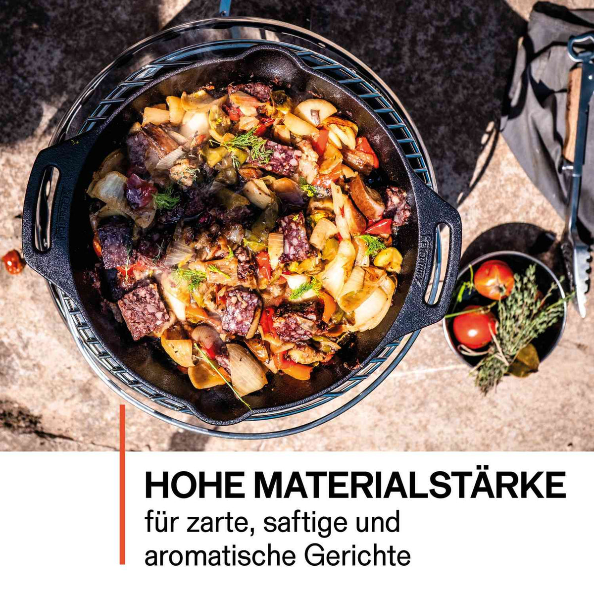 Petromax Dutch Oven ft12 med ben – 10,8 L støpejernsgryde
