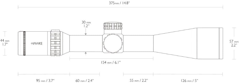 Hawke Frontier 30 SF - 2,5-15x50 LR Dot (8x) – Hawke