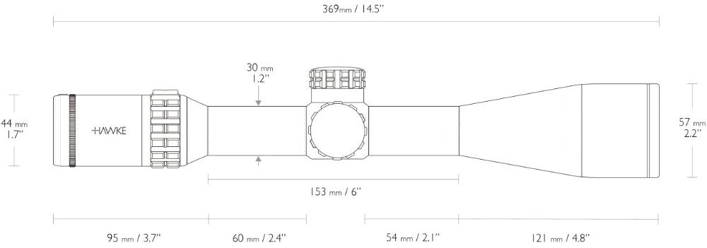 Hawke Frontier 30 SF - 4-24x50 LR Dot (16x) – Hawke
