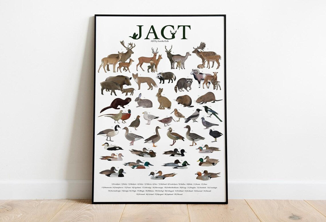 Plakat – Danske viltarter