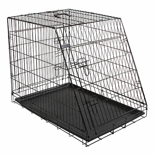 Sammenleggbart stålbur for hund, skrått – 63x48x57cm – Kerbl