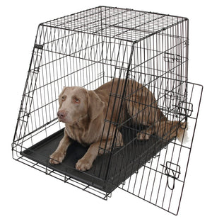 Sammenleggbart stålbur for hund, skrått – 63x48x57cm – Kerbl