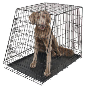 Sammenleggbart stålbur for hund, skrått – 63x48x57cm – Kerbl
