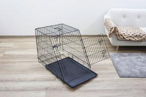 Sammenleggbart stålbur for hund, skrått – 63x48x57cm – Kerbl