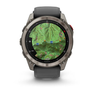 fēnix® 8 Pro – 51 mm, AMOLED, Sapphire, titanium med silikonerem i Graphite/sort