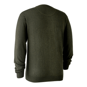 Kingston Strikkegenser med V-hals - Green – Deerhunter