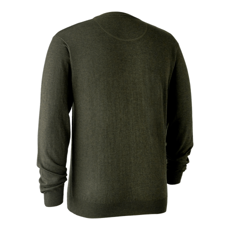 Kingston Strikkegenser med V-hals - Green – Deerhunter