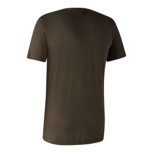 Basis 2-Pak T-Skjorte - Brown Leaf Melange – Deerhunter