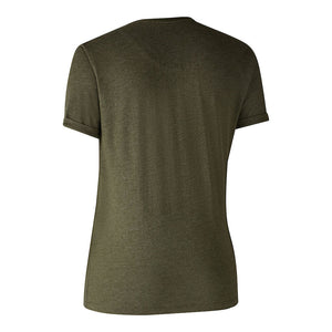 Basis 2-Pak T-Skjorte Adventure - Green Mel/Brown Leaf – Deerhunter
