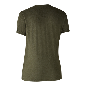Ladies Basis 2-pak T-skjorte Adventure - Green Melange – Deerhunter