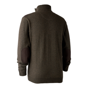 Sheffield Strikkegenser Med Glidelåshals - Dark Elm – Deerhunter