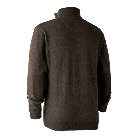 Sheffield Strikkegenser Med Glidelåshals - Dark Elm – Deerhunter