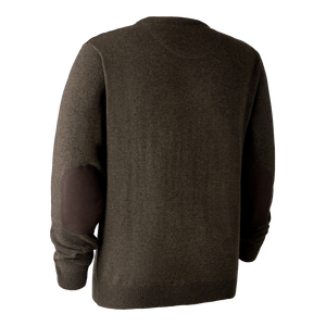 Sheffield Strikkegenser Med V-hals - Dark Elm – Deerhunter
