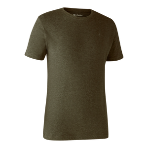 Basis 2-pak T-skjorte Adventure Green Melange – Deerhunter