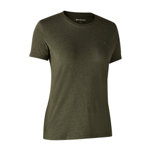 Basis 2-Pak T-Skjorte Adventure - Green Mel/Brown Leaf – Deerhunter
