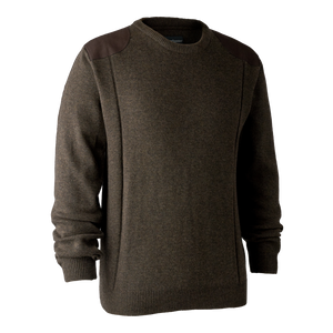 Sheffield Strikkegenser Med Rund Hals - Dark Elm – Deerhunter
