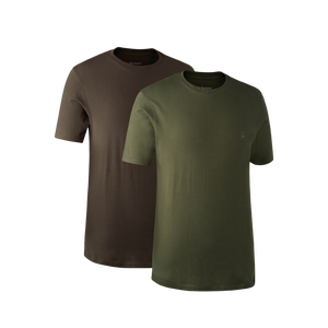 T-skjorte 2-pakning Green/Brown – Deerhunter
