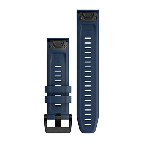 QuickFit® 22 Klokkeremmer, Captain Blue, Sort Maskinvare I Rustfritt Stål – Garmin