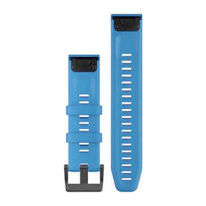 QuickFit® 22 Klokkereim, Cyan Blue Silikon – Garmin
