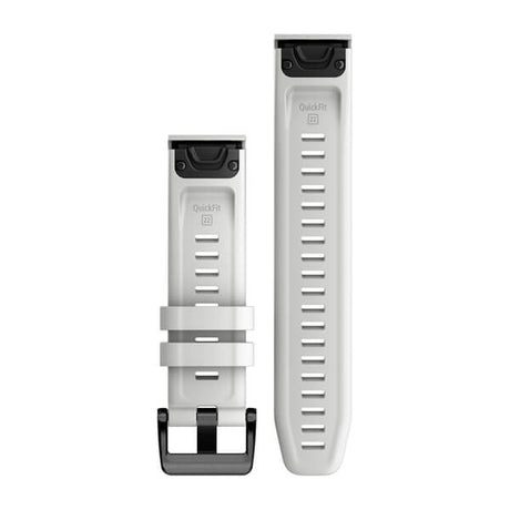 QuickFit® 22 Klokkeremmer Carrara White Silikon – Garmin