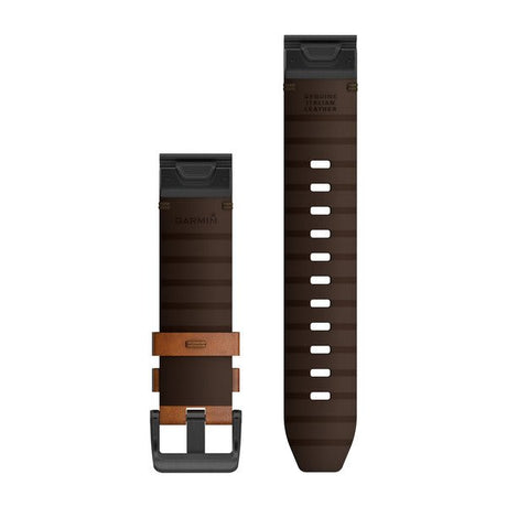 QuickFit® 22 Klokkereim, Chestnut Skinn – Garmin