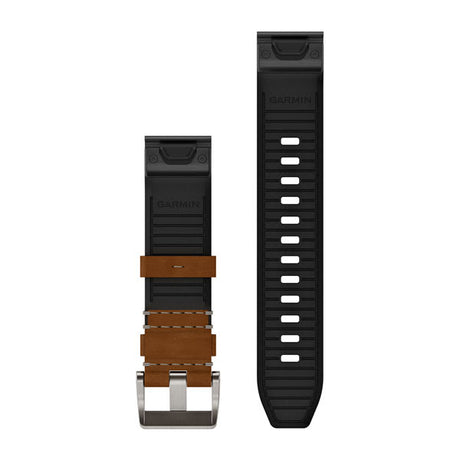 QuickFit® 22 urremme, Læder/FKM hybridrem, brun/sort
