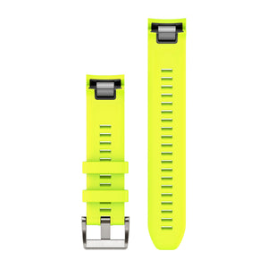 QuickFit® 22 Klokkerem, Amp Yellow Silikonrem – Garmin